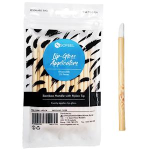 Sofeel Lip Gloss Applicator, Bamboo 4.5mm Diameter x 90mm Length, Disposable, 25/Pack Pack