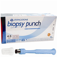 Livingstone Biopsy Punch, with Stainless Steel Cutting Edge, Sterile, 4mm, Loose Each
