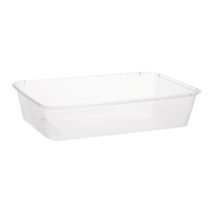 Livingstone Take-Away Rectangular Container, Base, 500ml, Clear, Recyclable Plastic, 50/Pack, 500/Carton Carton