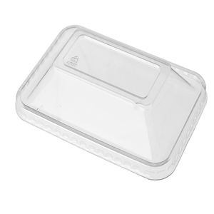 Livingstone Take-Away Rectangular Container, Lid, Dome Shape, Clear, Recyclable Plastic, 50/Pack, 500/Carton Carton