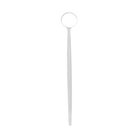 Livingstone Mouth Mirrors with Handle, Size 4, Recyclable Plastic, White, 100/Box Box