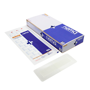 Nema Aqua Transparent Island Film Dressing, with Non-Adherent Pad, 25 x 8.2cm, Waterproof, Sterile, 20/Box (Supplied as 4 bxs of 5) Box
