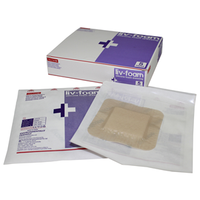 Liv-Foam Silicone Foam Dressing, 7.5 x 7.5cm, with Adhesive Border, Self Adherent, Each Each