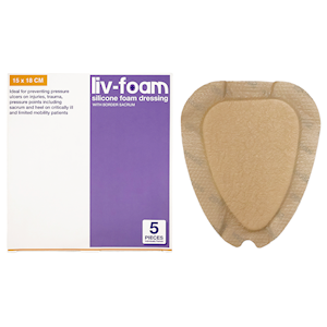 Out of Date, Silicone Foam Dressing, 15 x 18cm, Adhesive Border, Sacrum Shaped, EA , Unopened Condition, Big Discount, While Stocks last Loose