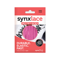 Synxlace No Tie Laces, Length: 1.25m, Pink, Each