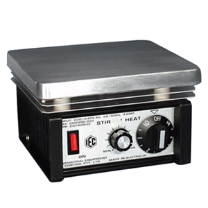 Magnetic Stirrer, Speed: 150-1200rpm with Aluminium Hot Plate, 200 x 180mm, Heats up to 420 deg C, Simmerstat, 2090-001 Each