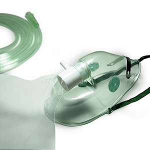 Livingstone Adult Oxygen Mask, Non-Rebreathing, with 2.1 metres Oxygen Tube, 1500ml Reservoir Bag, Each Each