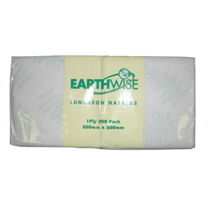Earthwise Luncheon Serviette Napkins, 1-Ply, White, 3000/Carton Carton