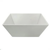Melamine Bowl, 180(L) X 180(W) X 85(H) mm, Square, White, Each Each