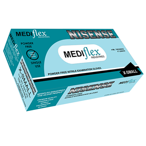 Out of Date, Nisense Nitrile Examination Gloves, Sky Blue, Powder Free, Extra Small, 1000/ CT, Price Discounted, While Stocks last