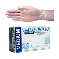 Out of Date, BIG DISCOUNT Lincon Vinyl Exam Gloves Powder Free Recycl 6.0g Large Clear, 1,000/Carton As NEW Condition, Whilst Stock Last
