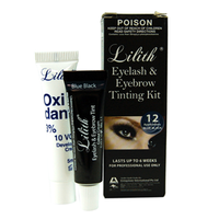 Lilith Eyelash and Eyebrow Tint and Creme Oxidant, 5ml Tube, 100 Percent Made in Austria, Blue Black, Each Kit