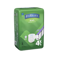 Medline Fitright Bariatric Brief, 2054mL, 165 - 239cm, 4XL, Beige, 8 Pieces/Pack, 32 Pieces/Carton