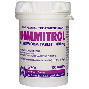 DIMMITROL TABLETS UNCOATED 400MG 100/JAR Each