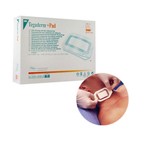 3M Tegaderm Transparent Film Island Dressing, Absorbent, with Non Adherent Pad, 9 x 15cm, Each Loose