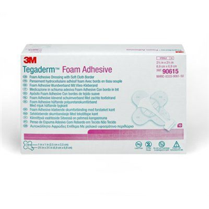Out of Date, 3M Tegaderm Foam Dressing, Adhesive, w/ Mini Wrap, 7 x 7cm, 10/Box, Price Discounted, While Stocks last Box