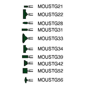 H&G Green Mounted Stones, No 34, 12/Box