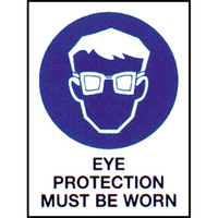 Safety Sign "Eye Protection", 450 x 600mm, Metal, Each Each