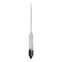Carlton Alcohol Hydrometer, 10 to 20, 0.2pct at 20degC, 335mm, Glass, Each Each