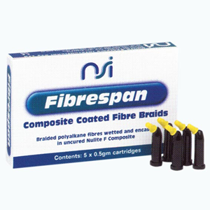 Nsi Fibrespan Composite Coated Fibre Braid Cartridge, 0.25 gram, 5/Box Each