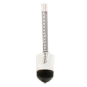 Short Baume Hydrometer 0 To 10Sht 250mm Length, Each Each