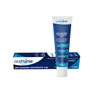 OraNurse® Unflavoured Toothpaste, 50mL, 1450ppm fluoride, Non-foaming, SLS Free, Each