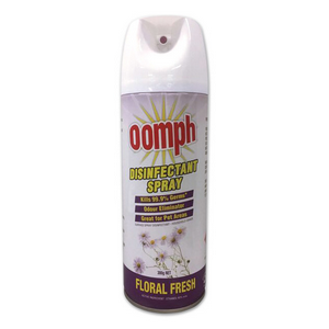 Oomph Disinfectant Air Freshener, 300g Aerosol, Floral Fresh, Each Each