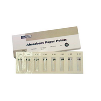 Diadent Absorbent Paper Points, ISO Size No. 40, Biodegradable, Sterile, Black, 200/Cell Pack Pack