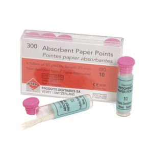 PD Absorbent Paper Points, ISO Size No. 50, Biodegradable, Sterile, Yellow, 50/Vial, 6 Vials/Pack Pack