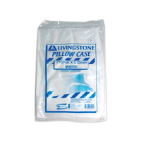 Livingstone Pillow Cover Case, 71 x 51cm, 25GSM, Nonwoven, Disposable, White, Single Pack for Hygiene, 200 Packs/Carton Carton