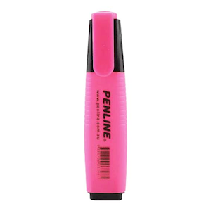 Penline Office Highlighter, Chisel Point, Pink, 12 Pieces/Box Box