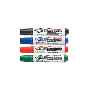 Penline Monami 4364 Whiteboard Marker, Bullet Point, 4mm, Red, 12/Box Box