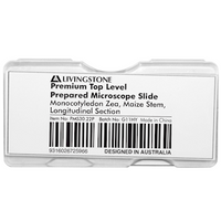Livingstone Premium Top Level Prepared Slide, Monocotyledon Zea, Maize Stem, Longitudinal Section, Each Each