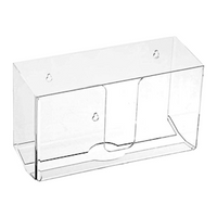 Paper Towel Dispenser, Wall Mounted, Acrylic, Transparent, 27.7 x 10.9 x 16.5 cm, Holds 150 Single Stacks, Each Each