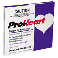 Proheart -10W (Bl) SML Dog (6Tab/Card) Card