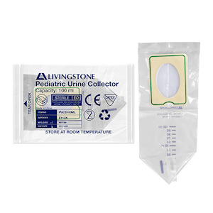 Livingstone Paediatric Urine Collector, 100ml, Latex Free, Sterile, 100 Pieces/Box Box