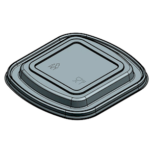 Livingstone Stadium Shape Lid, PET flat lid, 91.1 x 97.2mm, 4.5g, 1,000 Pieces/Carton