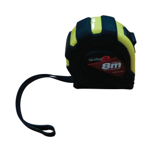 Sterling E Tape Measure, 8m x 25mm, Steel Blade, Automatic Rewind, Lockable, Each Each