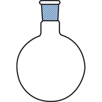 Flask, Round Bottom, 10ml, Short Neck, 14/23 Socket Joint, Borosilicate Glass, Australian, Each Each