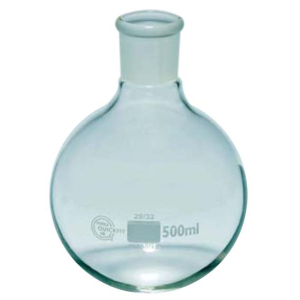 Flask, Round Bottom, 500ml, Short Neck, 29/32 Socket Joint, Borosilicate Glass, Australian, Each Each