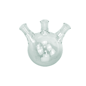 Flask, Round Bottom, 1000ml, Three Neck, 24/29 Socket 24/29 Side Sockets, Borosilicate Glass, Australian, Each Each