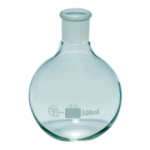 Mowbray Flask, Round Bottom, 500ml, Medium Neck, 24/29 Socket, Borosilicate Glass, Each Each