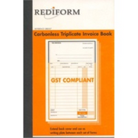 TRIPLICATE INVOICE BOOK C/LESSREDIFORM EA Each