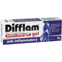 Difflam Extra Strength Anti-Inflammatory Gel 30 Grams, with Benzydamine hydrochloride 5 Percent w/w. Pack