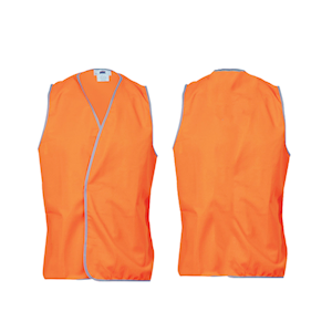 Livingstone High Visibility Safety Vest, Day Use, Medium, Orange, Each Each