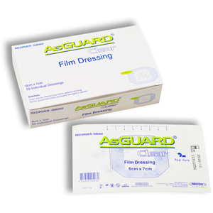 AsGUARD Clear Film Dressing, 6 x 7cm, Sterile, ISB002, 50/Box Box