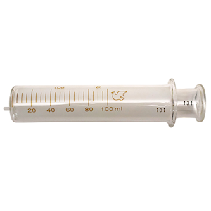 Livingstone Glass Syringe, 1ml, Insulin, Luer Slip Glass Tip, Concentric Nozzle, Latex Free, Hypoallergenic, Each Each
