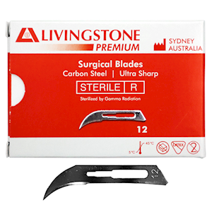 Out of Date, Liv Premium Surgical Scalpel Blade, Carbon Steel, Size 12, 100/BX, Original Unopened Condition, Price Discounted, While Stocks