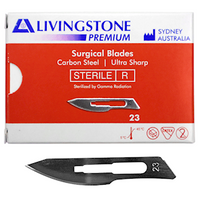 Out of Date, Liv Premium Surgical Scalpel Blade, Carbon Steel, Size 23, 100/BX, Original Unopened Condition, Big Discount, While Stocks last