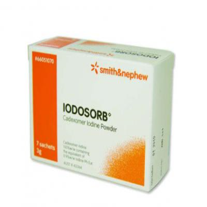 Smith & Nephew Iodosorb Iodine Dressing Powder, 3 gram sachet, 7 sachets/Pack (66051070) Pack